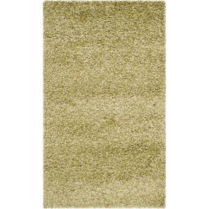 SAFAVIEH California Shag Collection Area Rug – 5’3′ x 7’6′, Beige, Non-Shedding & Easy to Clean, Ultra Plush Thick Pile, Ideal for Living Room, Bedroom, Dining Space (SG151-1313)(Green)
