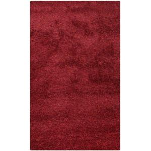 SAFAVIEH California Shag Collection Area Rug – 5’3′ x 7’6′, Beige, Non-Shedding & Easy to Clean, Ultra Plush Thick Pile, Ideal for Living Room, Bedroom, Dining Space (SG151-1313)(Maroon)