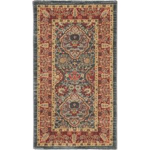SAFAVIEH Mahal Collection Area Rug – 8′ x 11′, Navy & Red, Traditional Oriental Design, Non-Shedding & Easy Care, Ideal for High Traffic Areas in Living Room, Bedroom (MAH655C)(Navy/Red)