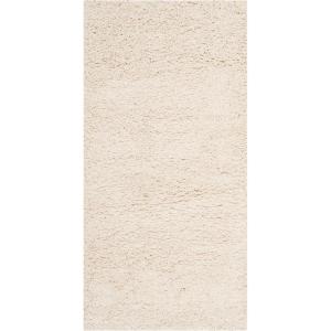SAFAVIEH Milan Shag Collection Area Rug – 5’1″ x 8′, Aqua Blue, Solid Design, Non-Shedding & Easy to Clean, Plush Thick Pile, Ideal for Living Room, Bedroom (SG180-6060)(Ivory)