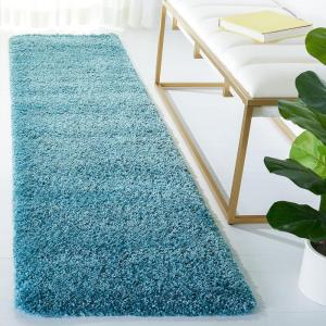 SAFAVIEH Milan Shag Collection Area Rug – 5’1″ x 8′, Aqua Blue, Solid Design, Non-Shedding & Easy to Clean, Plush Thick Pile, Ideal for Living Room, Bedroom (SG180-6060)(Aqua Blue)