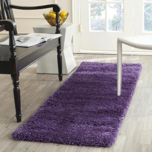 SAFAVIEH Milan Shag Collection Area Rug – 5’1″ x 8′, Aqua Blue, Solid Design, Non-Shedding & Easy to Clean, Plush Thick Pile, Ideal for Living Room, Bedroom (SG180-6060)(Purple)