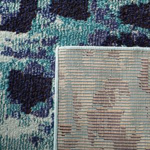 SAFAVIEH Monaco Collection Area Rug – 8′ x 10′, Pink & Multi, Boho Chic Abstract Watercolor Design, Non-Shedding & Easy Care, Ideal for High Traffic Areas in Living Room, Bedroom (MNC225D)(Light Blue/Multi)