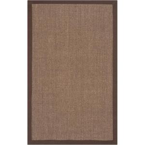 SAFAVIEH Natural Fiber Collection Area Rug – 5′ x 8′, Marble & Grey, Border Sisal Design, Easy Care, Ideal for High Traffic Areas in Living Room, Bedroom (NF441B)(Brown)