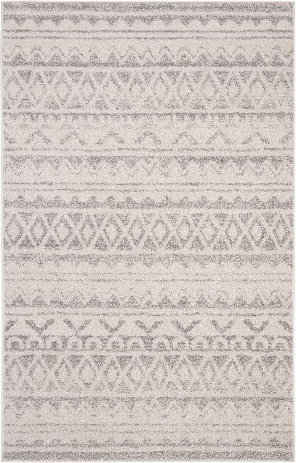 image:imageSAFAVIEH Adirondack Collection Area Rug 51 x 76 Ivory amp Charcoal Moroccan Boho Distressed Design NonShedding amp Easy Care Ideal for High Traffic Areas in Living Room Bedroom ADR119NIvoryGrey
