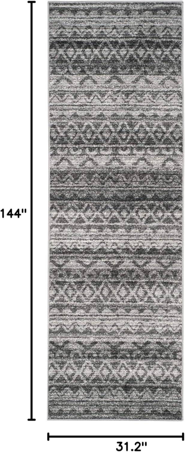 image:imageSAFAVIEH Adirondack Collection Area Rug 51 x 76 Ivory amp Charcoal Moroccan Boho Distressed Design NonShedding amp Easy Care Ideal for High Traffic Areas in Living Room Bedroom ADR119NIvoryCharcoal