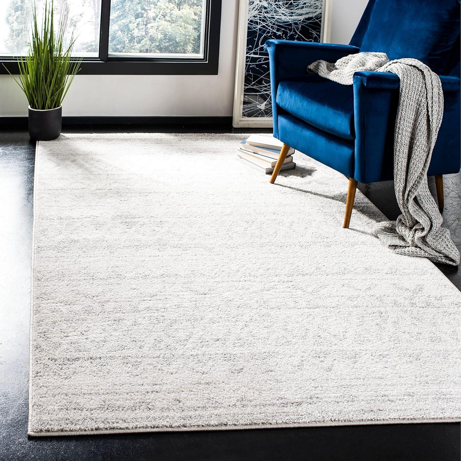 image:imageSAFAVIEH Adirondack Collection Area Rug 51 x 76 Ivory amp Charcoal Moroccan Boho Distressed Design NonShedding amp Easy Care Ideal for High Traffic Areas in Living Room Bedroom ADR119NIvorySilver