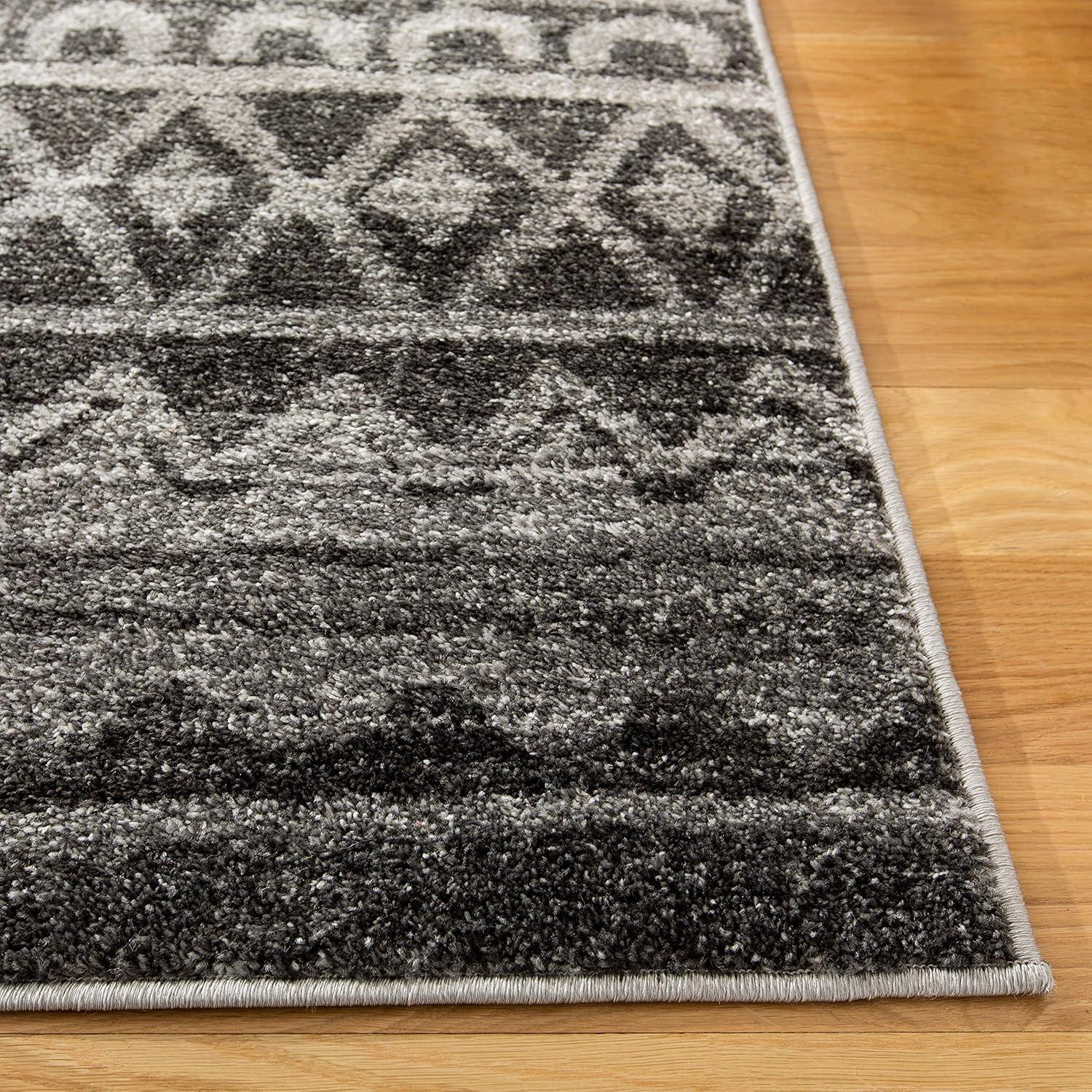 image:imageSAFAVIEH Adirondack Collection Area Rug 51 x 76 Ivory amp Charcoal Moroccan Boho Distressed Design NonShedding amp Easy Care Ideal for High Traffic Areas in Living Room Bedroom ADR119NIvoryCharcoal