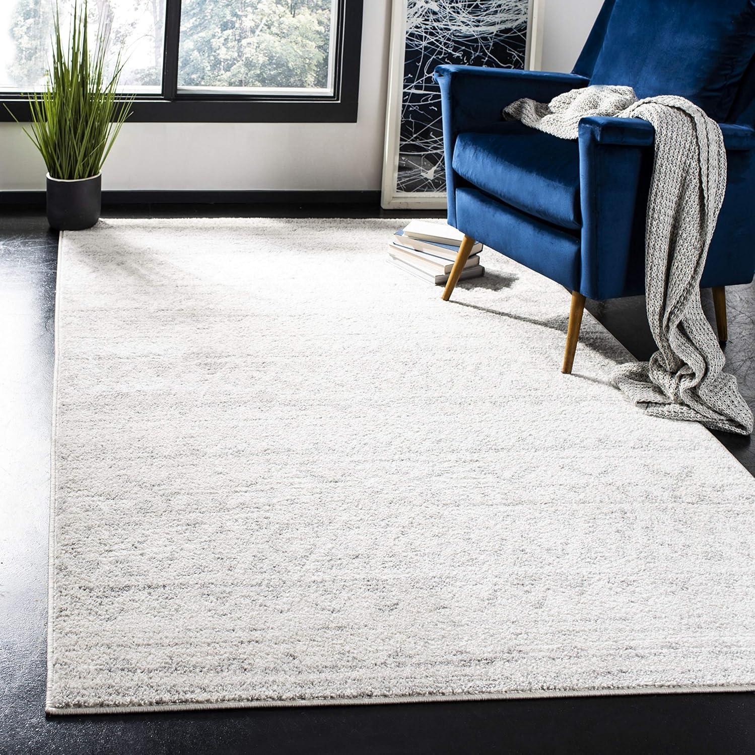 image:imageSAFAVIEH Adirondack Collection Area Rug 51 x 76 Ivory amp Charcoal Moroccan Boho Distressed Design NonShedding amp Easy Care Ideal for High Traffic Areas in Living Room Bedroom ADR119NIvorySilver
