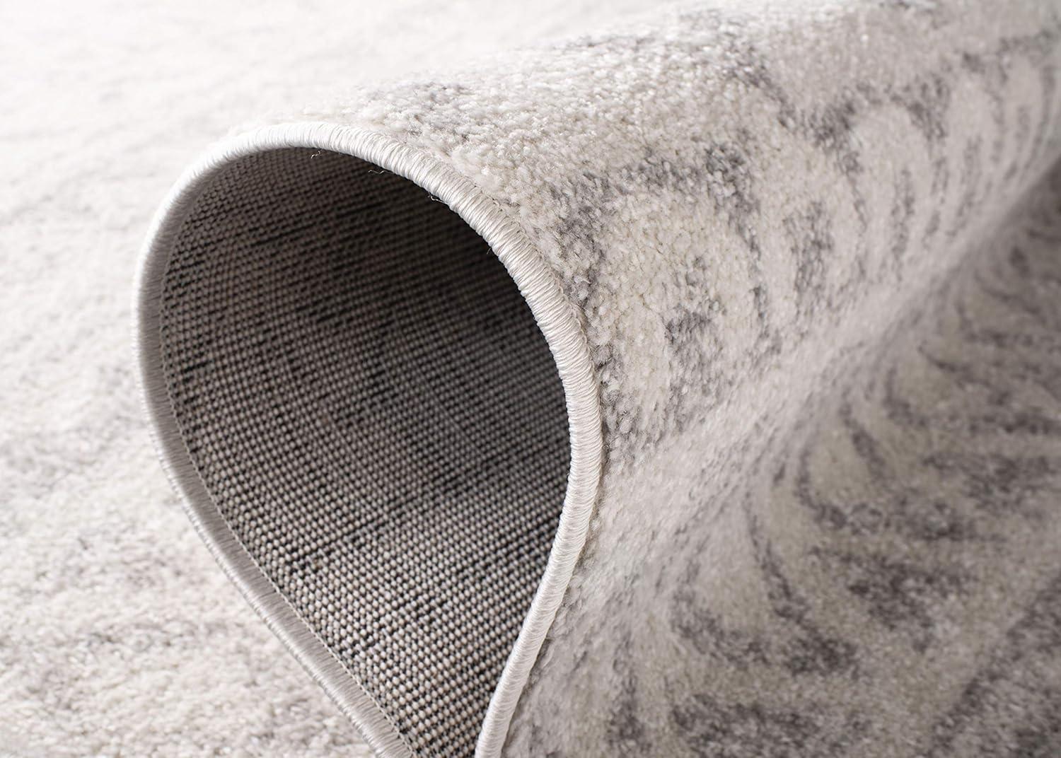 image:imageSAFAVIEH Adirondack Collection Area Rug 51 x 76 Ivory amp Charcoal Moroccan Boho Distressed Design NonShedding amp Easy Care Ideal for High Traffic Areas in Living Room Bedroom ADR119NIvorySilver