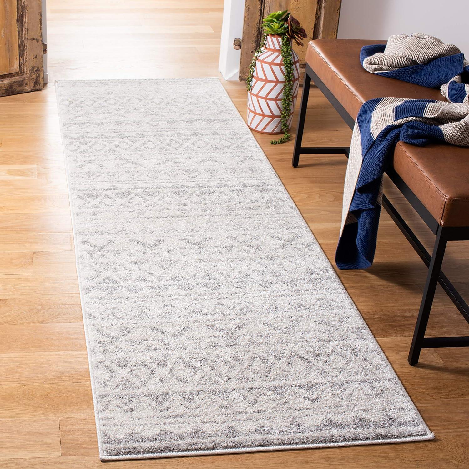 image:imageSAFAVIEH Adirondack Collection Area Rug 51 x 76 Ivory amp Charcoal Moroccan Boho Distressed Design NonShedding amp Easy Care Ideal for High Traffic Areas in Living Room Bedroom ADR119NIvoryGrey