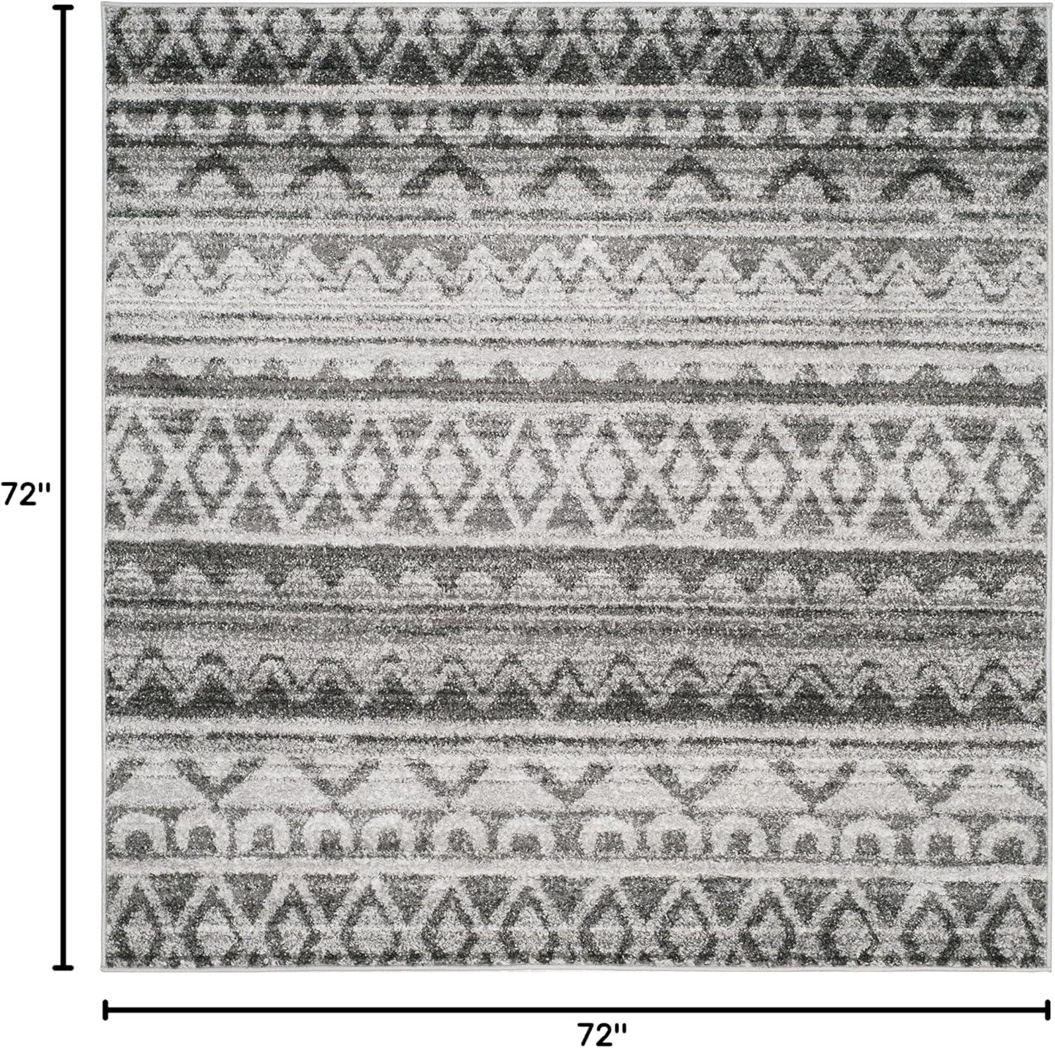 image:imageSAFAVIEH Adirondack Collection Area Rug 51 x 76 Ivory amp Charcoal Moroccan Boho Distressed Design NonShedding amp Easy Care Ideal for High Traffic Areas in Living Room Bedroom ADR119NIvoryCharcoal