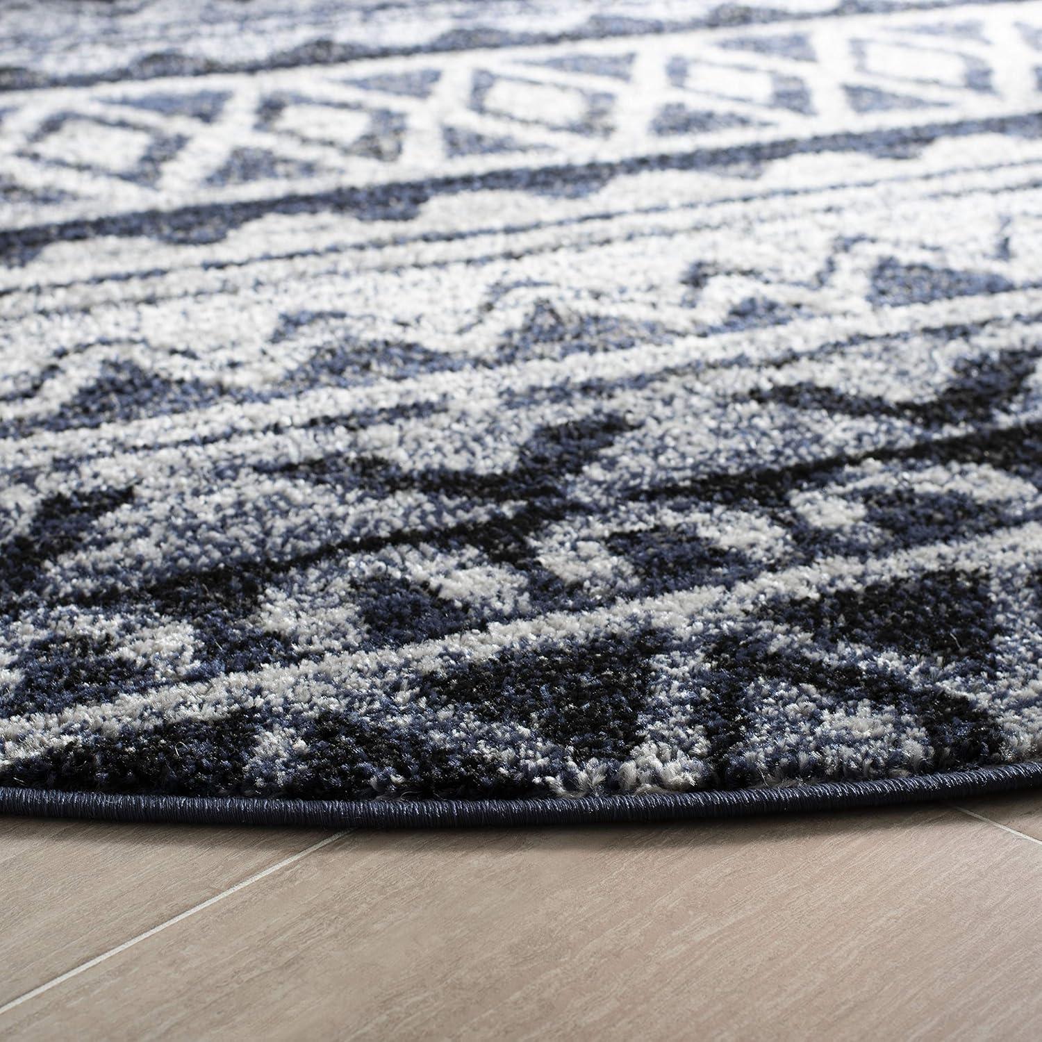 image:imageSAFAVIEH Adirondack Collection Area Rug 51 x 76 Ivory amp Charcoal Moroccan Boho Distressed Design NonShedding amp Easy Care Ideal for High Traffic Areas in Living Room Bedroom ADR119NIvoryNavy