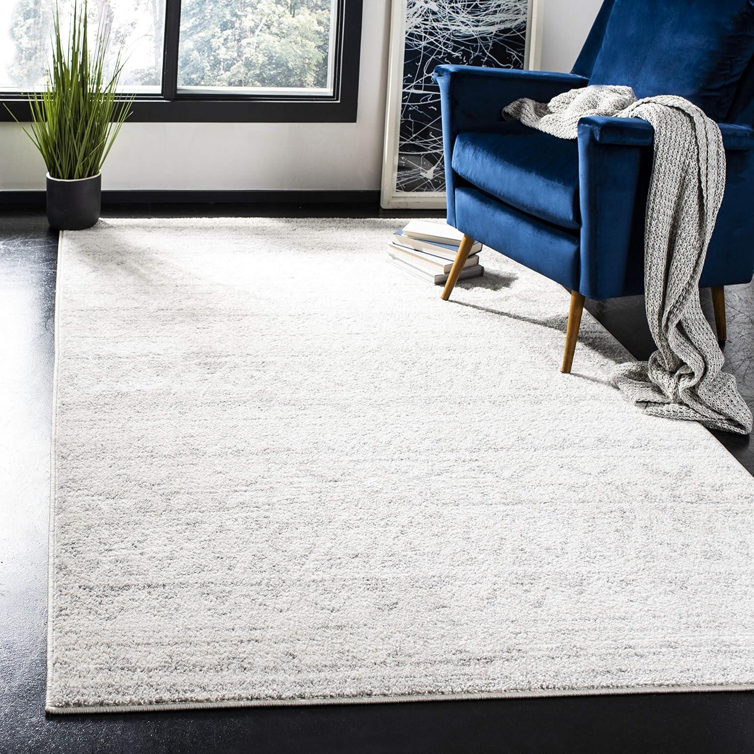image:imageSAFAVIEH Adirondack Collection Area Rug 51 x 76 Ivory amp Charcoal Moroccan Boho Distressed Design NonShedding amp Easy Care Ideal for High Traffic Areas in Living Room Bedroom ADR119NIvorySilver