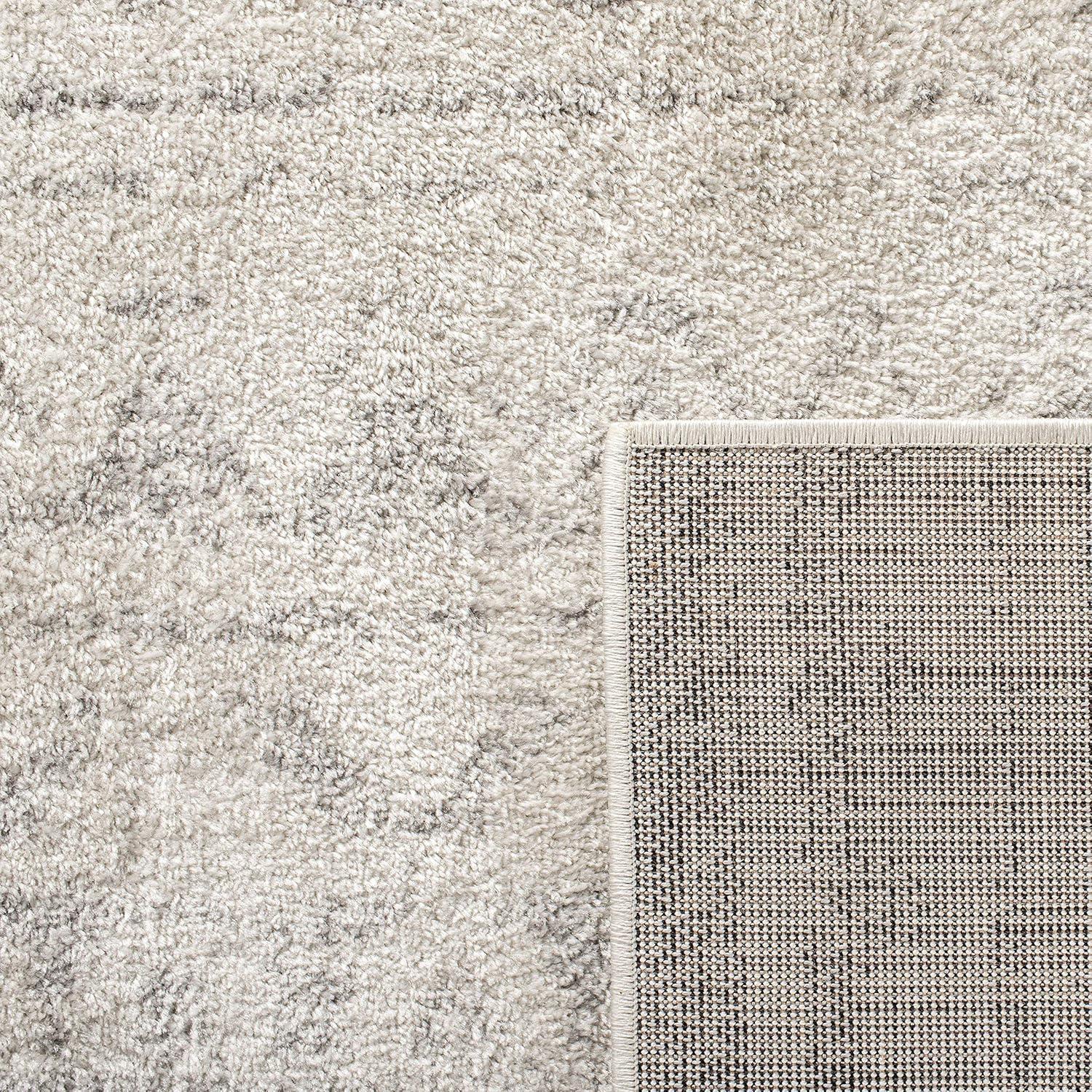 image:imageSAFAVIEH Adirondack Collection Area Rug 51 x 76 Ivory amp Charcoal Moroccan Boho Distressed Design NonShedding amp Easy Care Ideal for High Traffic Areas in Living Room Bedroom ADR119NIvorySilver