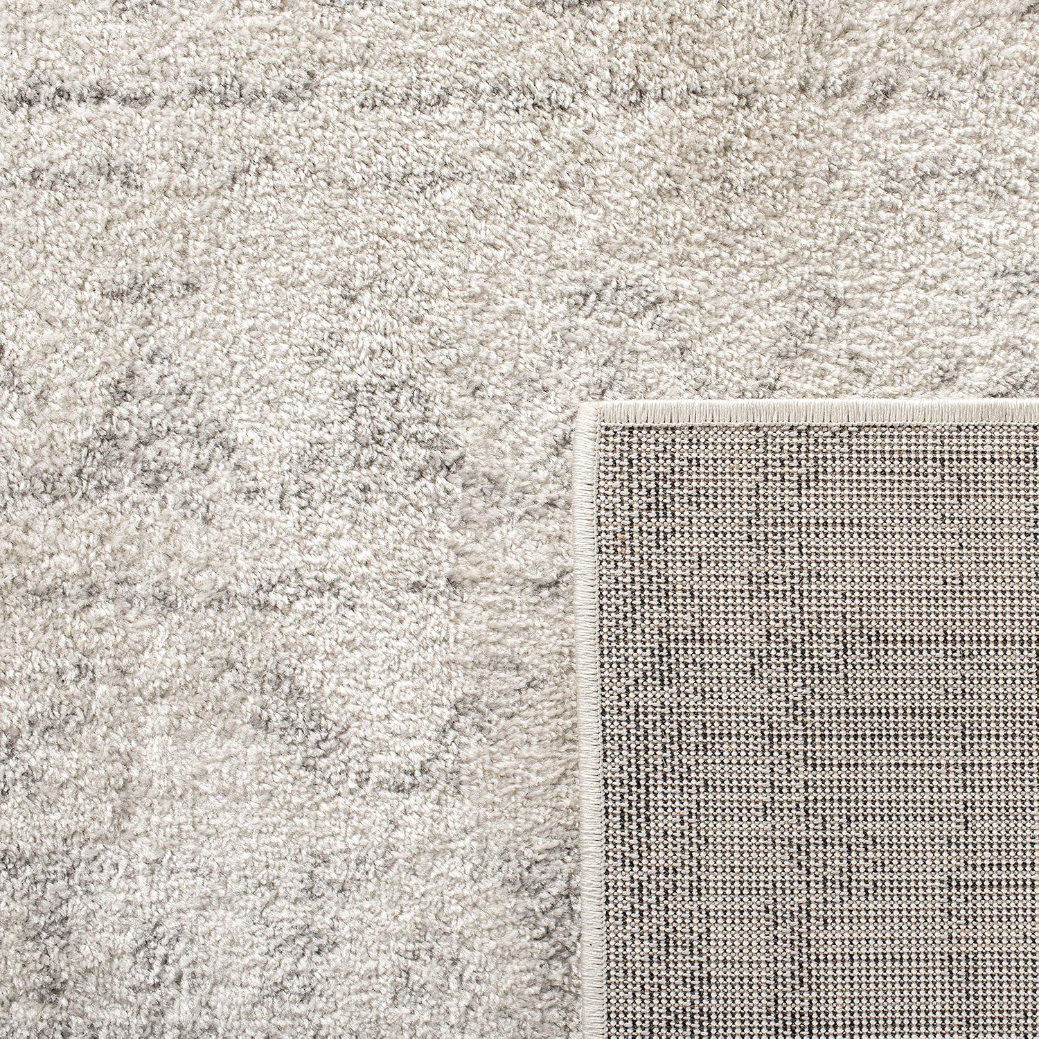 image:imageSAFAVIEH Adirondack Collection Area Rug 51 x 76 Ivory amp Charcoal Moroccan Boho Distressed Design NonShedding amp Easy Care Ideal for High Traffic Areas in Living Room Bedroom ADR119NIvorySilver