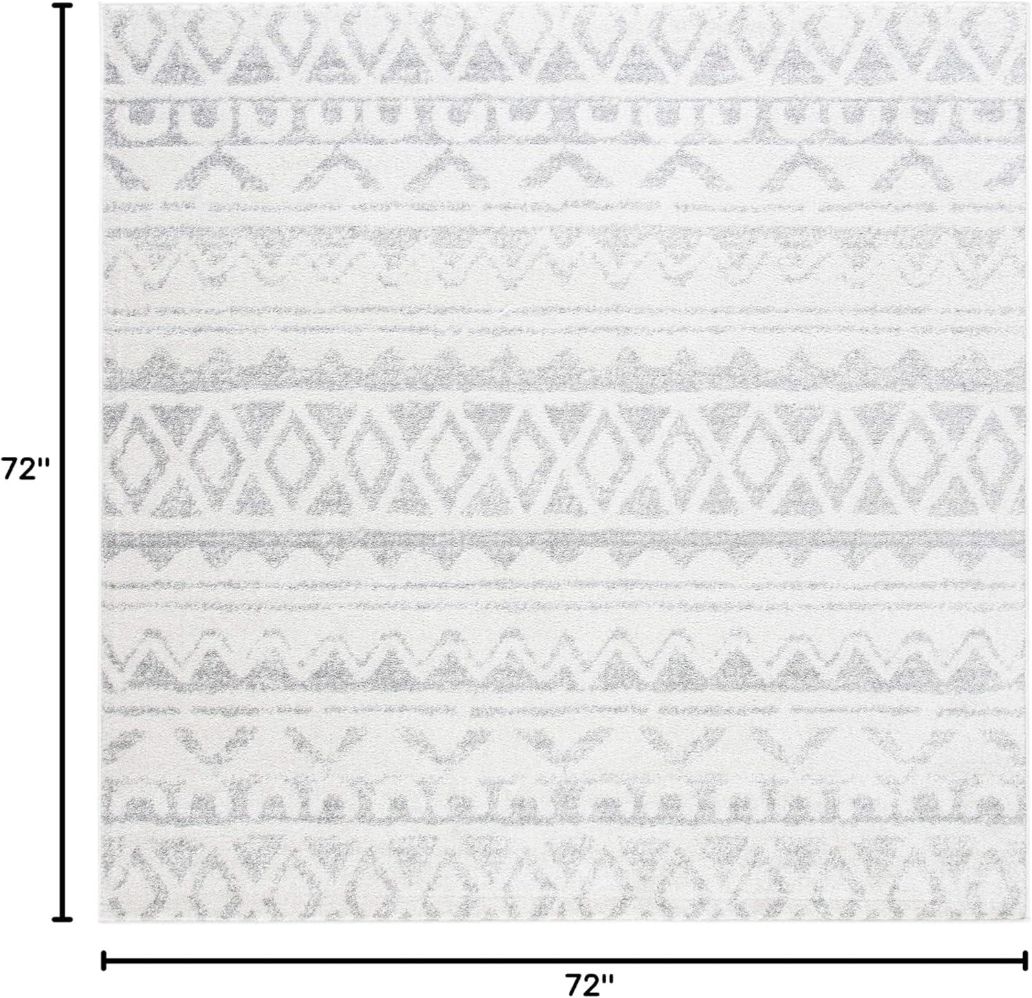 image:imageSAFAVIEH Adirondack Collection Area Rug 51 x 76 Ivory amp Charcoal Moroccan Boho Distressed Design NonShedding amp Easy Care Ideal for High Traffic Areas in Living Room Bedroom ADR119NIvoryGrey