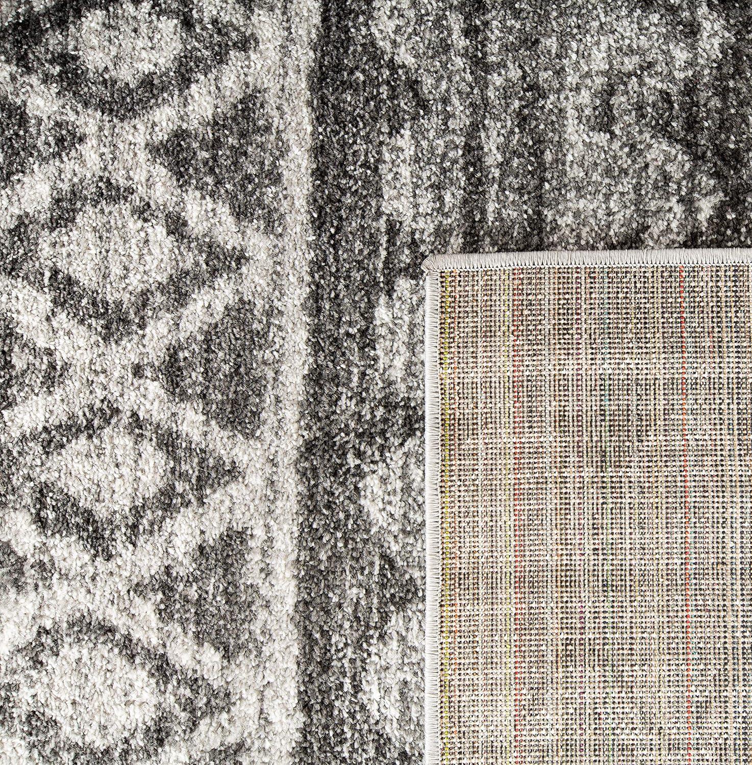 image:imageSAFAVIEH Adirondack Collection Area Rug 51 x 76 Ivory amp Charcoal Moroccan Boho Distressed Design NonShedding amp Easy Care Ideal for High Traffic Areas in Living Room Bedroom ADR119NIvoryCharcoal