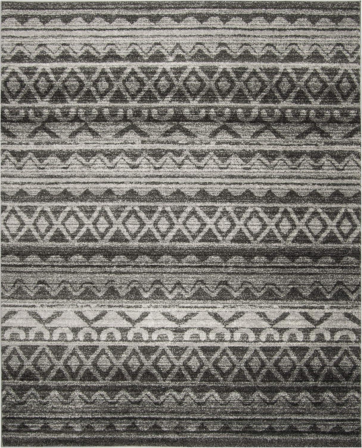 image:imageSAFAVIEH Adirondack Collection Area Rug 51 x 76 Ivory amp Charcoal Moroccan Boho Distressed Design NonShedding amp Easy Care Ideal for High Traffic Areas in Living Room Bedroom ADR119NIvoryCharcoal