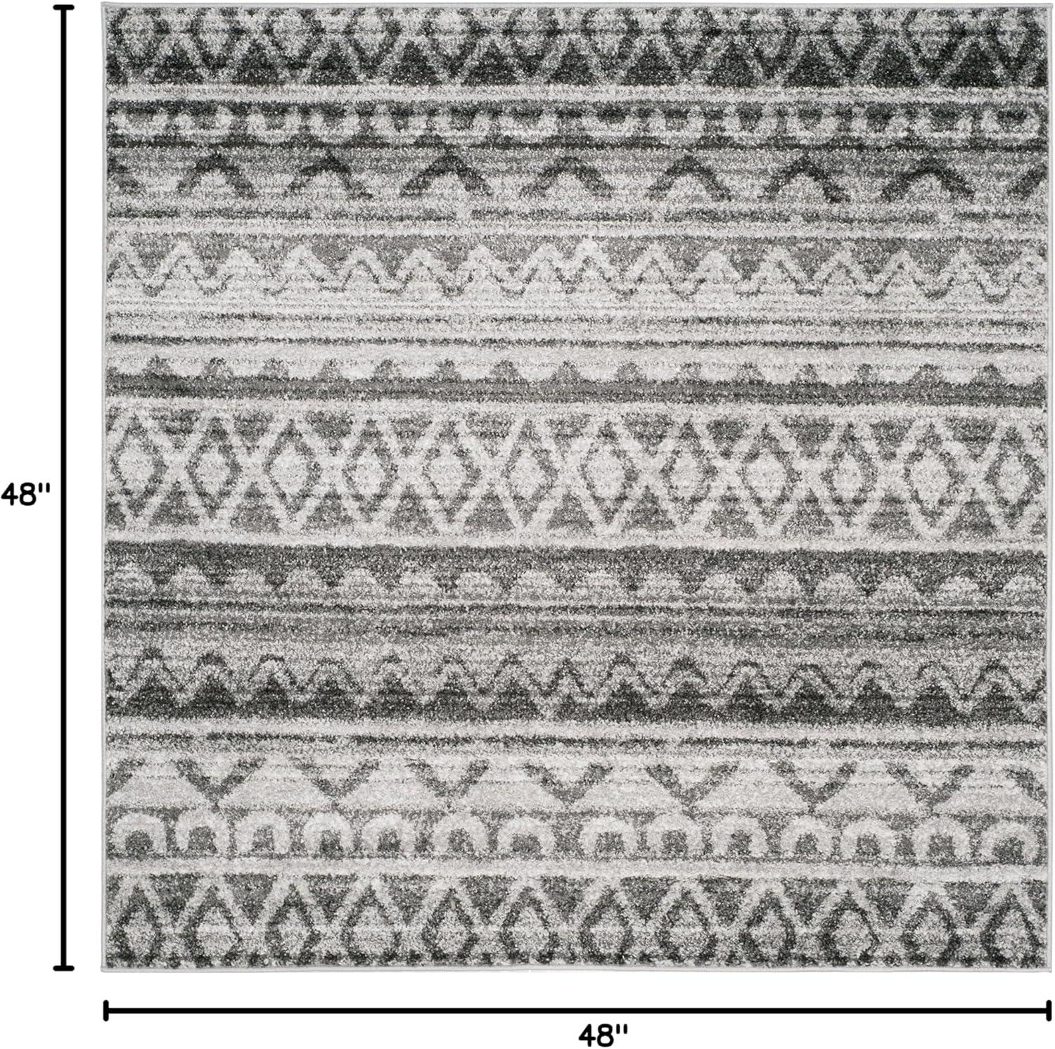 image:imageSAFAVIEH Adirondack Collection Area Rug 51 x 76 Ivory amp Charcoal Moroccan Boho Distressed Design NonShedding amp Easy Care Ideal for High Traffic Areas in Living Room Bedroom ADR119NIvoryCharcoal