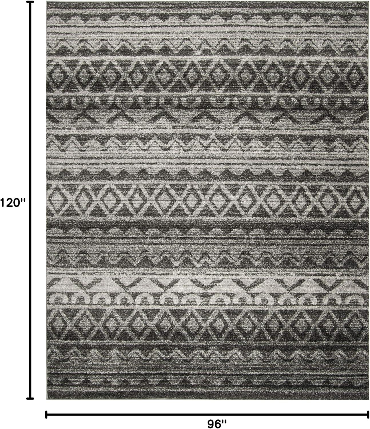 image:imageSAFAVIEH Adirondack Collection Area Rug 51 x 76 Ivory amp Charcoal Moroccan Boho Distressed Design NonShedding amp Easy Care Ideal for High Traffic Areas in Living Room Bedroom ADR119NIvoryCharcoal