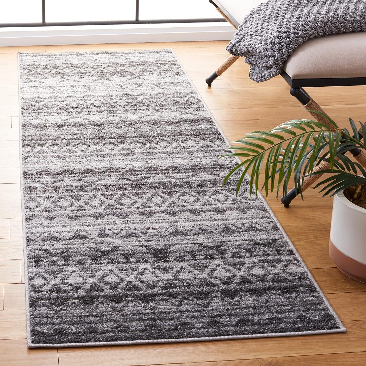 image:imageSAFAVIEH Adirondack Collection Area Rug 51 x 76 Ivory amp Charcoal Moroccan Boho Distressed Design NonShedding amp Easy Care Ideal for High Traffic Areas in Living Room Bedroom ADR119NIvoryCharcoal