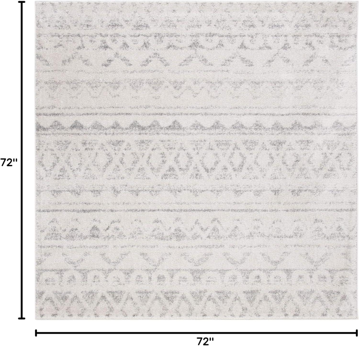 image:imageSAFAVIEH Adirondack Collection Area Rug 51 x 76 Ivory amp Charcoal Moroccan Boho Distressed Design NonShedding amp Easy Care Ideal for High Traffic Areas in Living Room Bedroom ADR119NIvorySilver