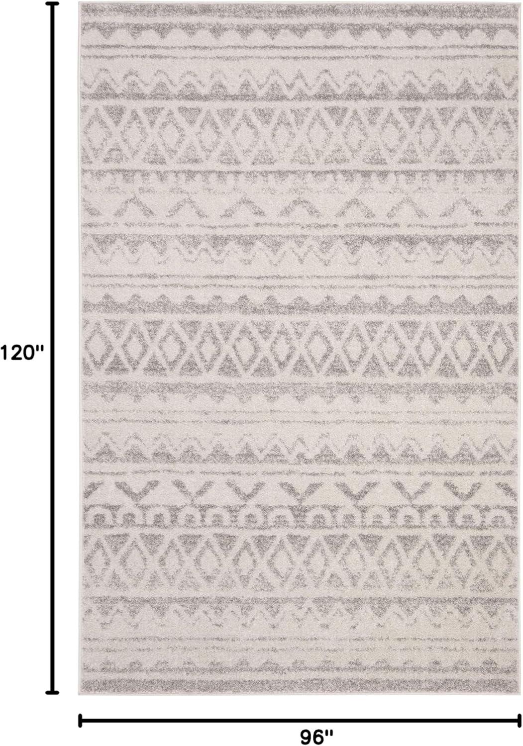 image:imageSAFAVIEH Adirondack Collection Area Rug 51 x 76 Ivory amp Charcoal Moroccan Boho Distressed Design NonShedding amp Easy Care Ideal for High Traffic Areas in Living Room Bedroom ADR119NIvoryGrey