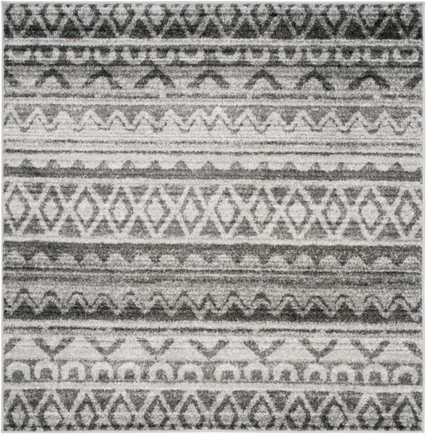 image:imageSAFAVIEH Adirondack Collection Area Rug 51 x 76 Ivory amp Charcoal Moroccan Boho Distressed Design NonShedding amp Easy Care Ideal for High Traffic Areas in Living Room Bedroom ADR119NIvoryCharcoal