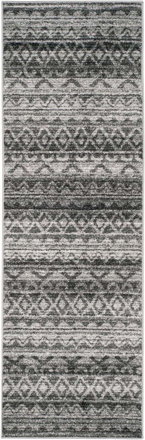 image:imageSAFAVIEH Adirondack Collection Area Rug 51 x 76 Ivory amp Charcoal Moroccan Boho Distressed Design NonShedding amp Easy Care Ideal for High Traffic Areas in Living Room Bedroom ADR119NIvoryCharcoal