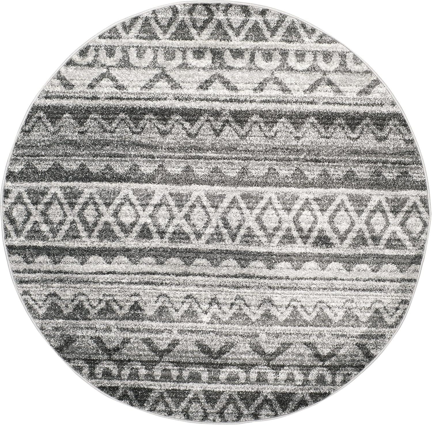 image:imageSAFAVIEH Adirondack Collection Area Rug 51 x 76 Ivory amp Charcoal Moroccan Boho Distressed Design NonShedding amp Easy Care Ideal for High Traffic Areas in Living Room Bedroom ADR119NIvoryCharcoal