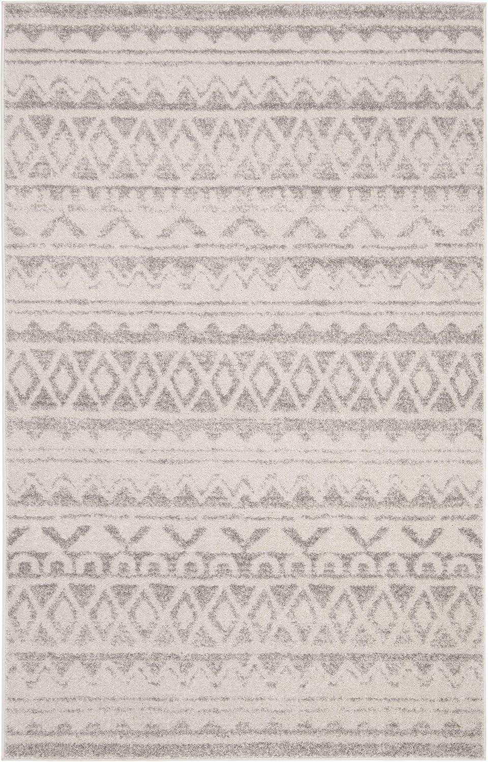 image:imageSAFAVIEH Adirondack Collection Area Rug 51 x 76 Ivory amp Charcoal Moroccan Boho Distressed Design NonShedding amp Easy Care Ideal for High Traffic Areas in Living Room Bedroom ADR119NIvoryGrey