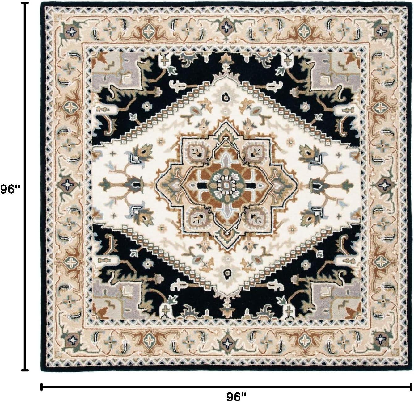 image:imageSAFAVIEH Area Rug 4x6 Heritage Collection Red Handmade Wool Traditional Oriental Medallion Design Ideal for Living Room Bedroom Dining Space HG625ABeigeNavy