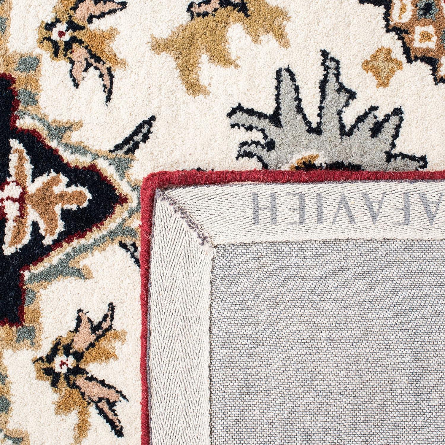 image:imageSAFAVIEH Area Rug 4x6 Heritage Collection Red Handmade Wool Traditional Oriental Medallion Design Ideal for Living Room Bedroom Dining Space HG625AIvoryRed