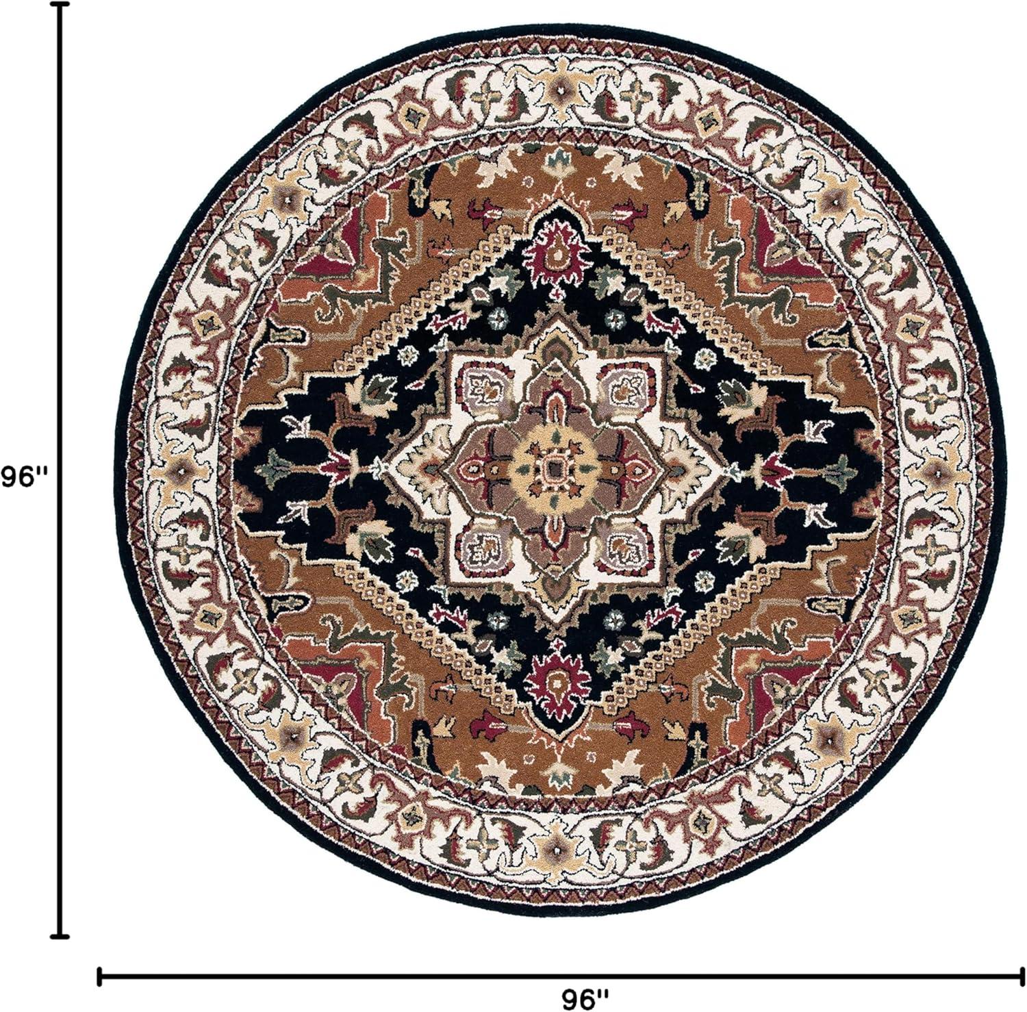 image:imageSAFAVIEH Area Rug 4x6 Heritage Collection Red Handmade Wool Traditional Oriental Medallion Design Ideal for Living Room Bedroom Dining Space HG625ANavyBrown