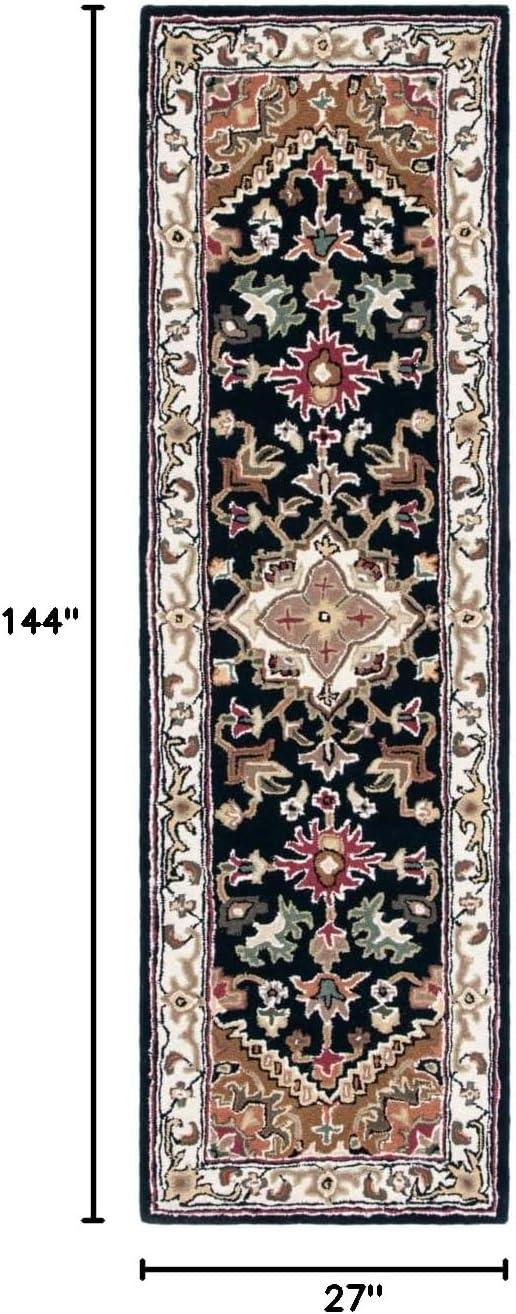 image:imageSAFAVIEH Area Rug 4x6 Heritage Collection Red Handmade Wool Traditional Oriental Medallion Design Ideal for Living Room Bedroom Dining Space HG625ANavyBrown