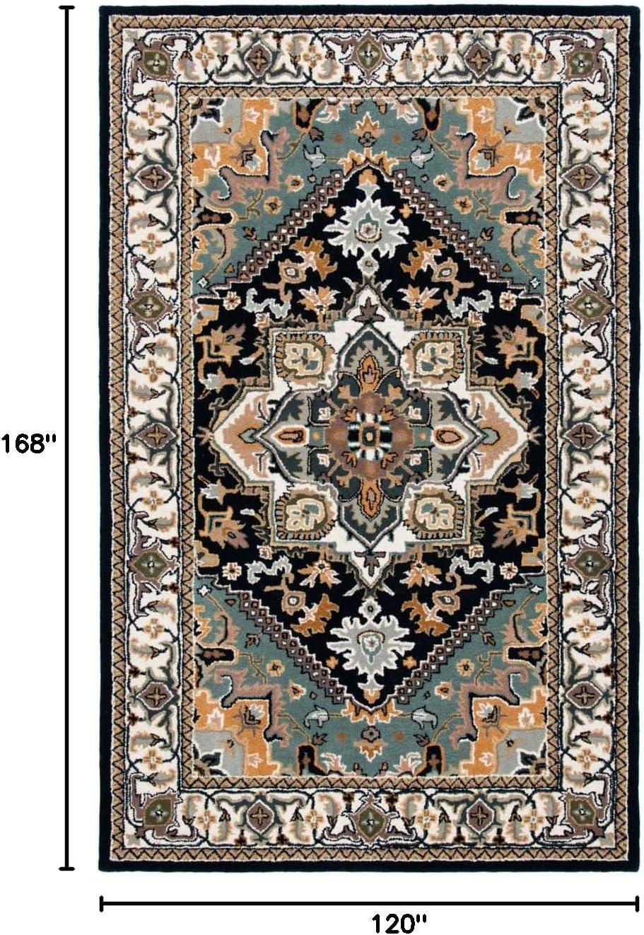 image:imageSAFAVIEH Area Rug 4x6 Heritage Collection Red Handmade Wool Traditional Oriental Medallion Design Ideal for Living Room Bedroom Dining Space HG625ANavyIvory
