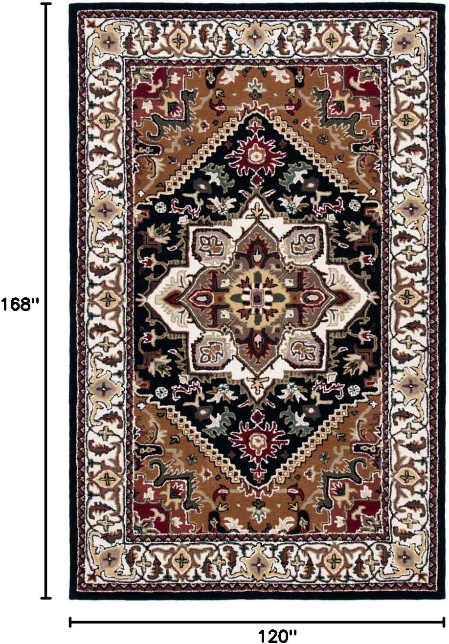 image:imageSAFAVIEH Area Rug 4x6 Heritage Collection Red Handmade Wool Traditional Oriental Medallion Design Ideal for Living Room Bedroom Dining Space HG625ANavyBrown