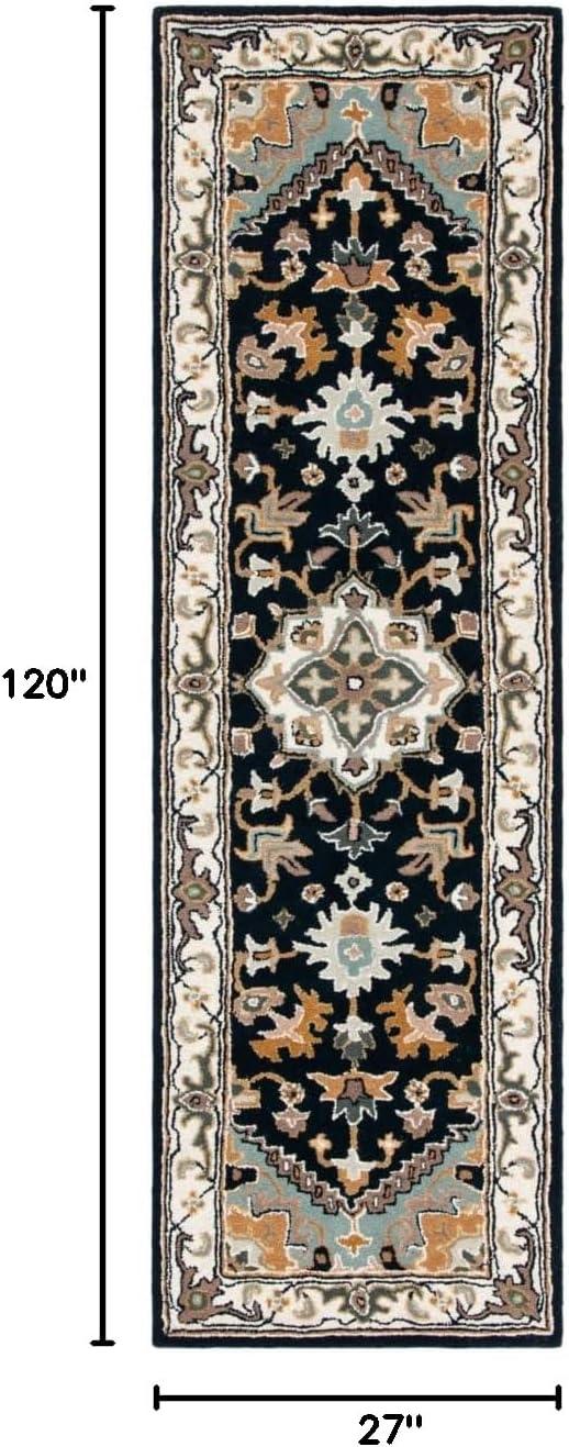 image:imageSAFAVIEH Area Rug 4x6 Heritage Collection Red Handmade Wool Traditional Oriental Medallion Design Ideal for Living Room Bedroom Dining Space HG625ANavyIvory