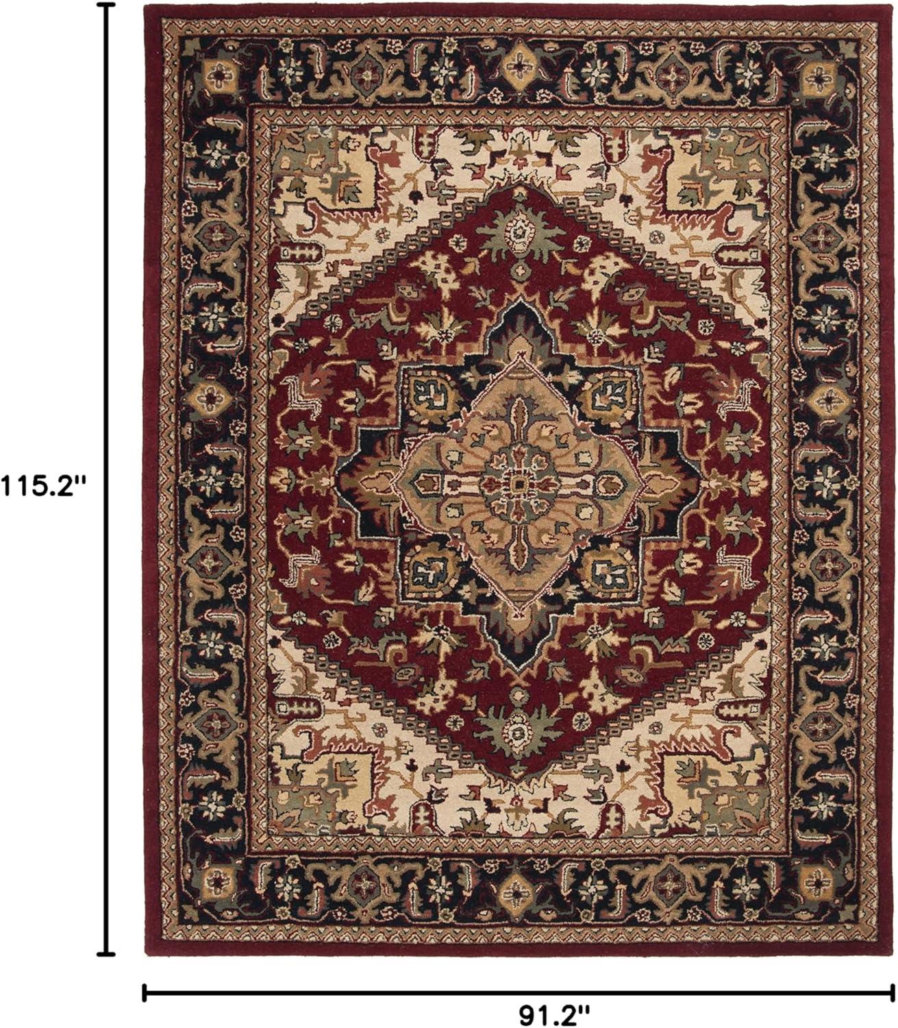 image:imageSAFAVIEH Area Rug 4x6 Heritage Collection Red Handmade Wool Traditional Oriental Medallion Design Ideal for Living Room Bedroom Dining Space HG625ARed