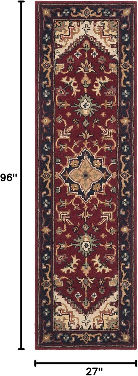 image:imageSAFAVIEH Area Rug 4x6 Heritage Collection Red Handmade Wool Traditional Oriental Medallion Design Ideal for Living Room Bedroom Dining Space HG625ARed