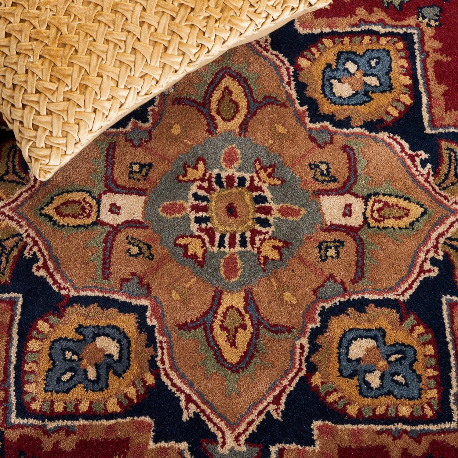 image:imageSAFAVIEH Area Rug 4x6 Heritage Collection Red Handmade Wool Traditional Oriental Medallion Design Ideal for Living Room Bedroom Dining Space HG625ARed