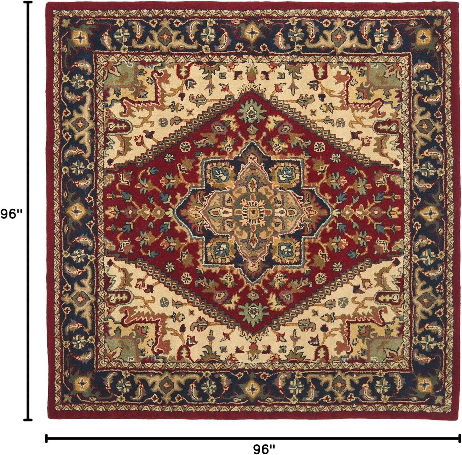 image:imageSAFAVIEH Area Rug 4x6 Heritage Collection Red Handmade Wool Traditional Oriental Medallion Design Ideal for Living Room Bedroom Dining Space HG625ARed