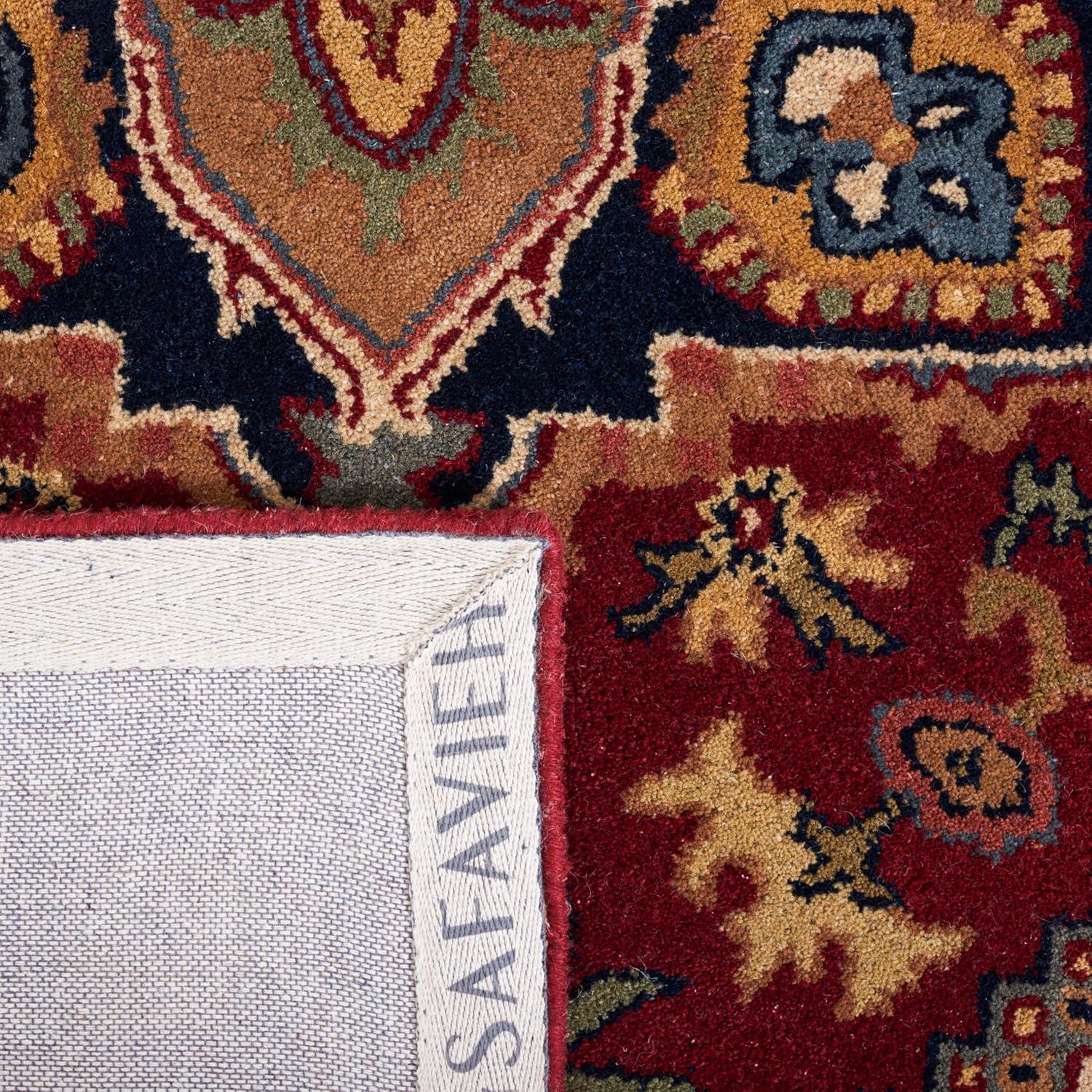 image:imageSAFAVIEH Area Rug 4x6 Heritage Collection Red Handmade Wool Traditional Oriental Medallion Design Ideal for Living Room Bedroom Dining Space HG625ARed
