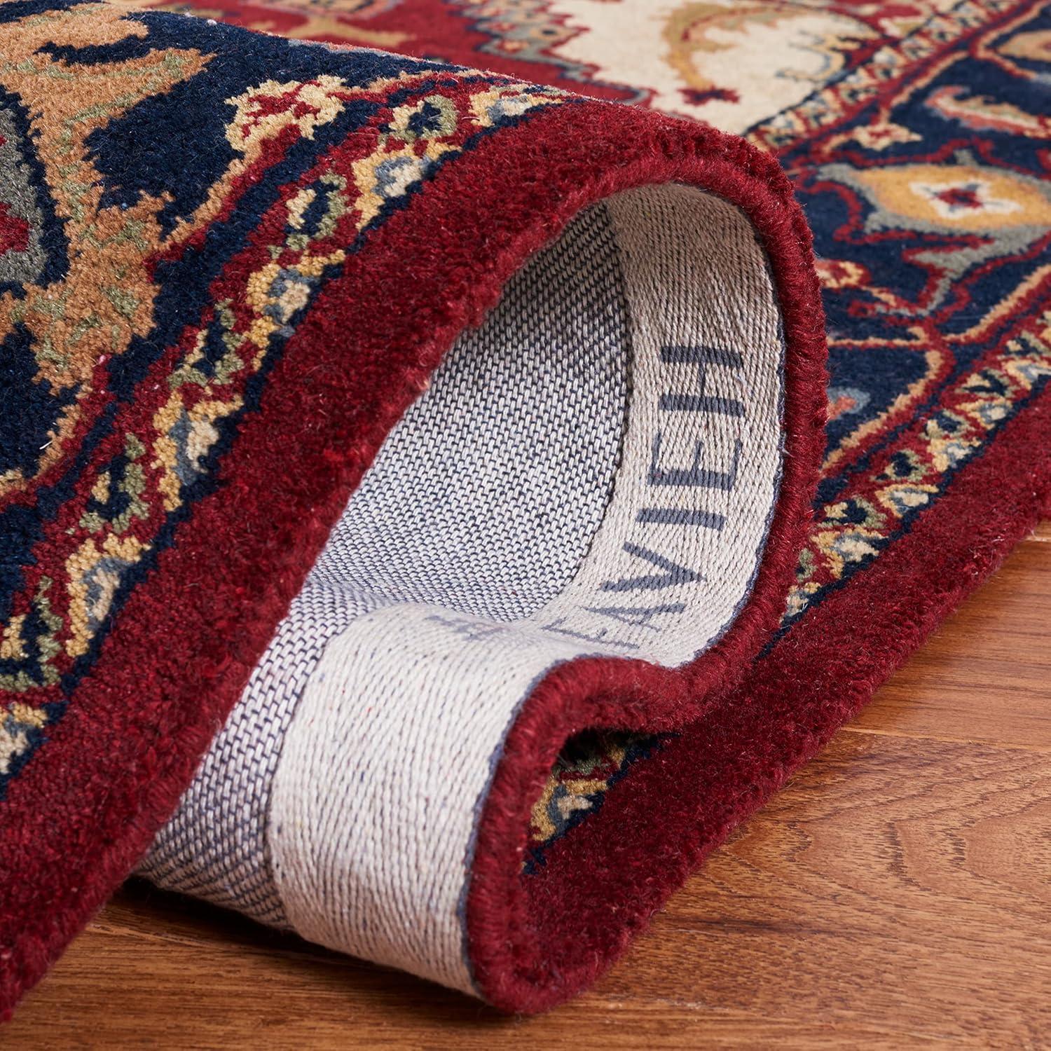 image:imageSAFAVIEH Area Rug 4x6 Heritage Collection Red Handmade Wool Traditional Oriental Medallion Design Ideal for Living Room Bedroom Dining Space HG625ARed