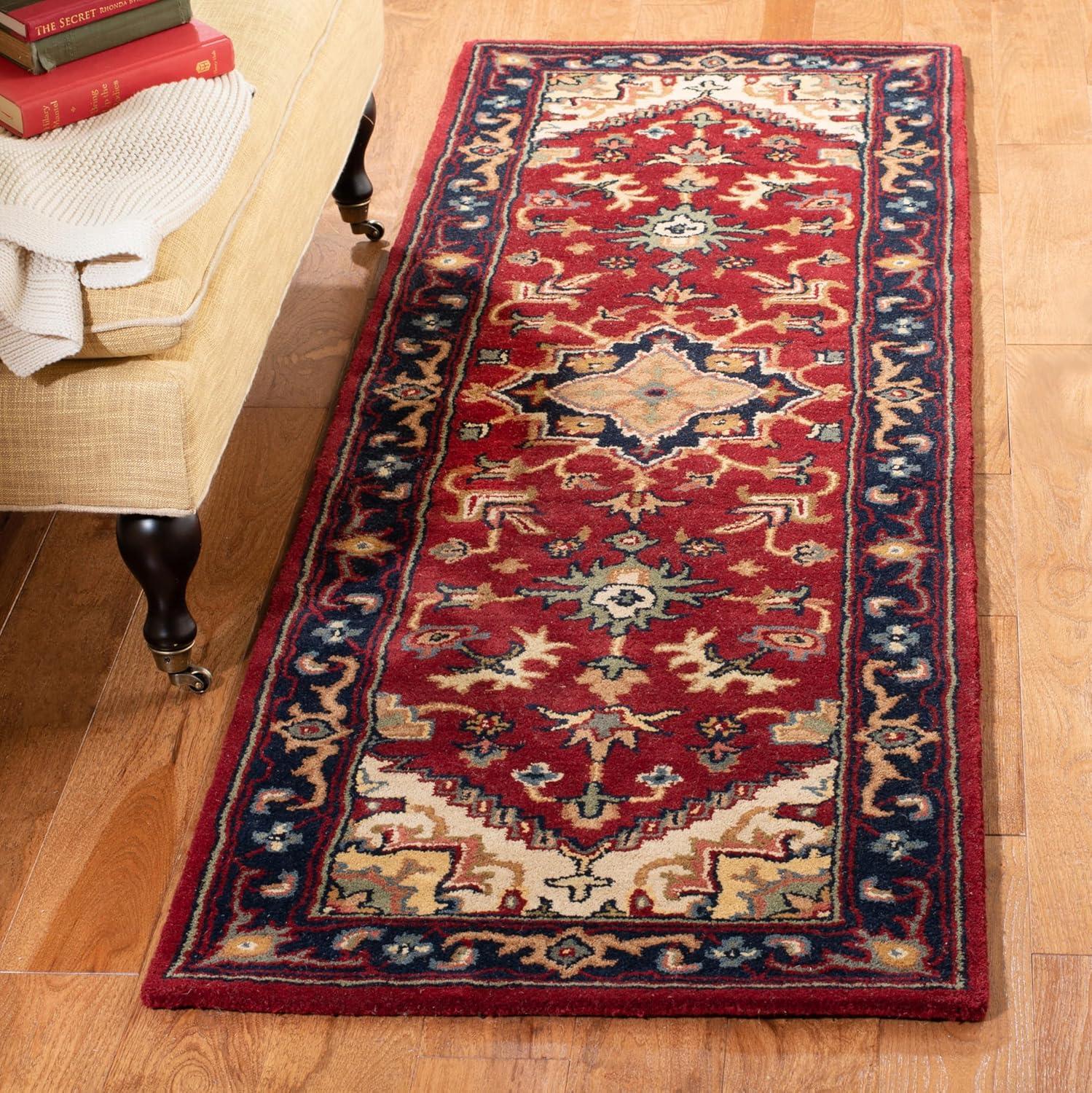 image:imageSAFAVIEH Area Rug 4x6 Heritage Collection Red Handmade Wool Traditional Oriental Medallion Design Ideal for Living Room Bedroom Dining Space HG625ARed