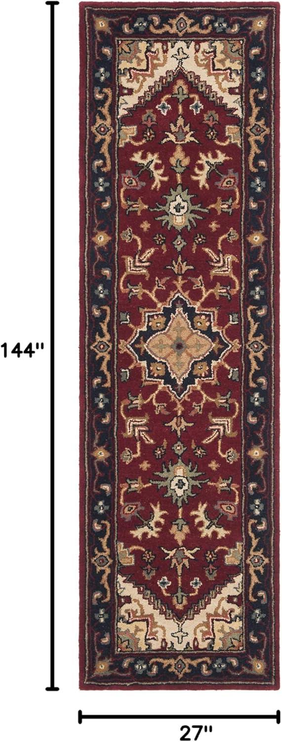 image:imageSAFAVIEH Area Rug 4x6 Heritage Collection Red Handmade Wool Traditional Oriental Medallion Design Ideal for Living Room Bedroom Dining Space HG625ARed