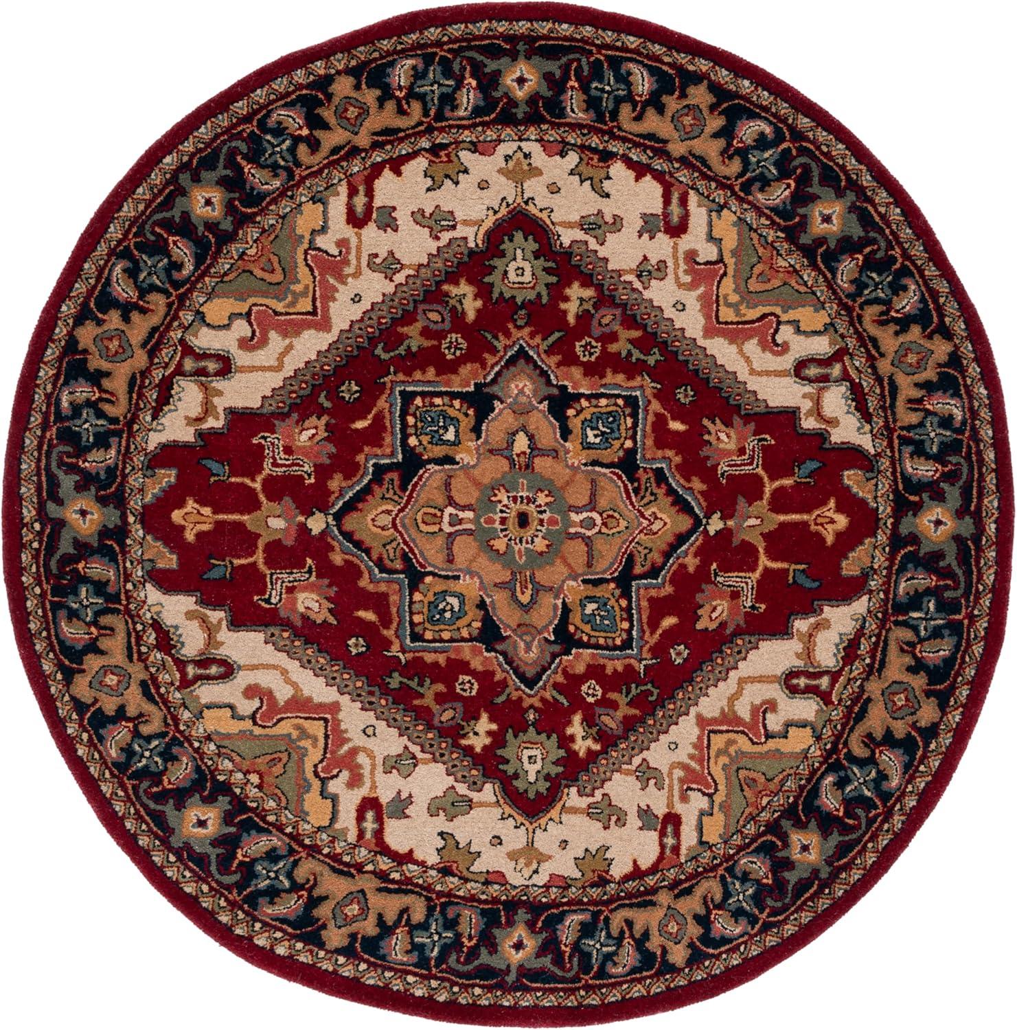 image:imageSAFAVIEH Area Rug 4x6 Heritage Collection Red Handmade Wool Traditional Oriental Medallion Design Ideal for Living Room Bedroom Dining Space HG625ARed