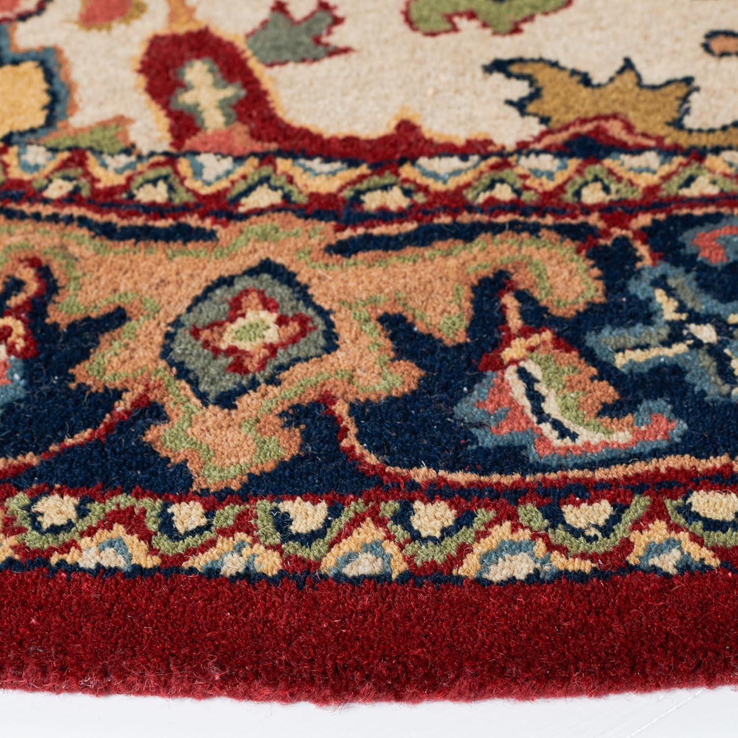 image:imageSAFAVIEH Area Rug 4x6 Heritage Collection Red Handmade Wool Traditional Oriental Medallion Design Ideal for Living Room Bedroom Dining Space HG625ARed