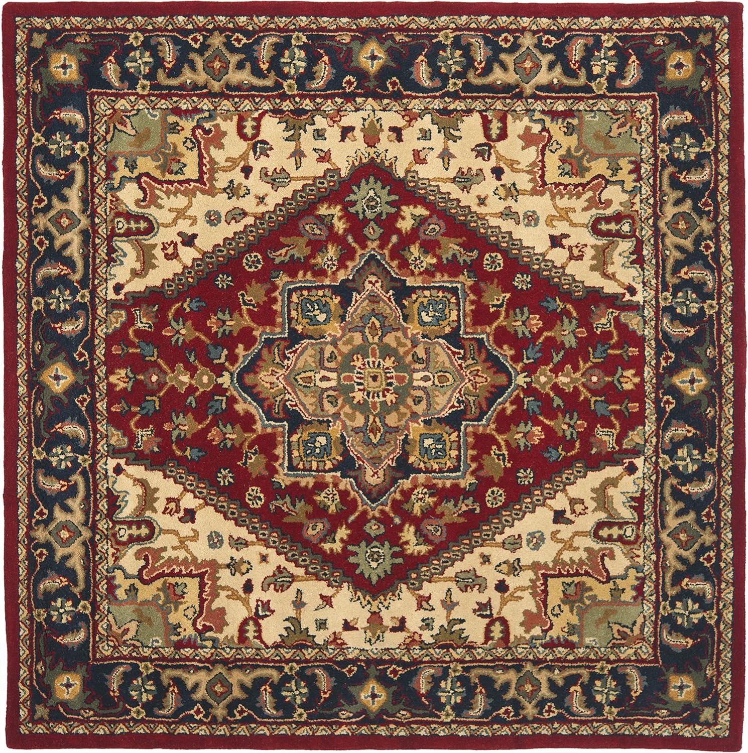 image:imageSAFAVIEH Area Rug 4x6 Heritage Collection Red Handmade Wool Traditional Oriental Medallion Design Ideal for Living Room Bedroom Dining Space HG625ARed